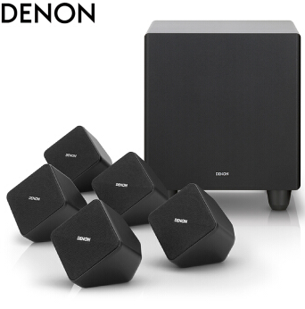 天龙（DENON）SYS2020 音响 音箱 家庭影院5.1声道 卫星箱 音响套装 音箱套装 带低音炮 黑色